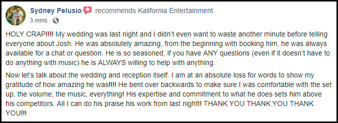 Another Pelusio Wedding | 5 Star Review | Rochester DJ