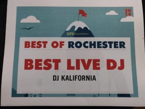 DJ Kalifornia - Best of Rochester winner as Best Rochester DJ