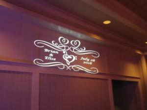 Rochester DJ | Music Themed Wedding | Shadow Lake Country Club | Custom Wall Monogram