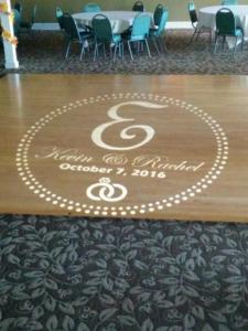 Rochester DJ | Webster Golf Weddings | Custom Floor Monogram