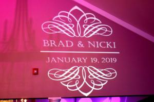 Smith Wedding | Rochester DJ | Cobblestone Creek Country Club Wedding | Custom Wall Monogram