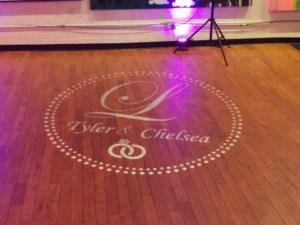 Rochester DJ | Artisanworks Wedding | Custom Floor Monogram