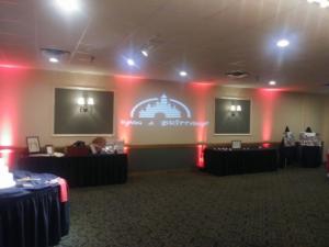 Rochester DJ | Burgundy Basin Weddings | Custom Disney Themed Monogram