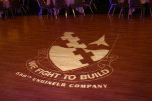 Holiday Party | Rochester DJ | Diplomat Party House | Custom Floor Monogram