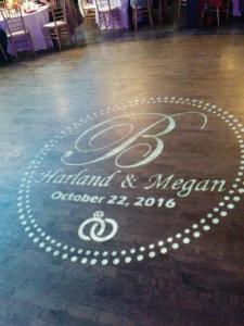 Rochester DJ | La Luna Weddings | Custom Floor Monogram
