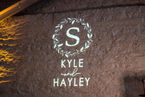 Spellman Wedding | La Luna High Falls | Rochester DJ | Custom Wall Monogram