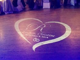 Rochester DJ | La Luna Weddings | Custom Floor Monogram