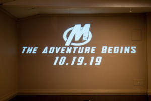 McCarthy Wedding | Burgundy Basin | Rochester DJ | Custom Animated Marvel Avengers Monogram