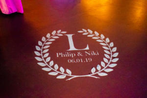 La Luna Wedding | Rochester DJ | Custom Floor Monogram
