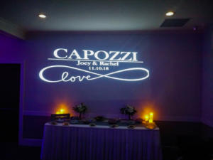 Capozzi Wedding | Rochester Wedding DJ | Deerfield Country Club | Custom Wall Monogram