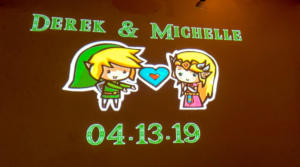 The Arbor Loft Wedding | Rochester DJ | Custom Zelda Video Game Themed Monogram