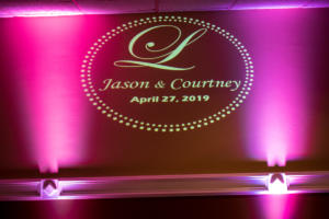 Lawniczak wedding | Rochester DJ Wedding Services | Webster Golf | Custom Wall Monogram