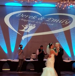 Sawyer Wedding | Rochester DJ | Hyatt Hotel Rochester | Custom Wall Monogram